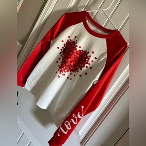 Screen printed long sleeve. Perfect for Valentine’s Day.